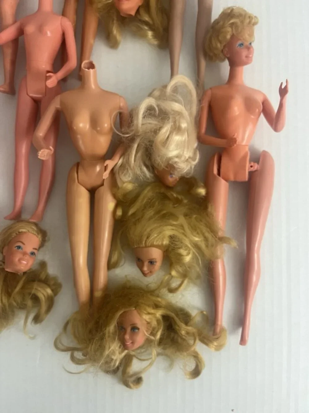 Vintage Barbie Doll Lot Bodies & Heads Parts Only